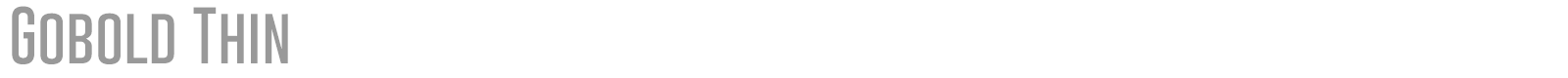 Gobold font preview